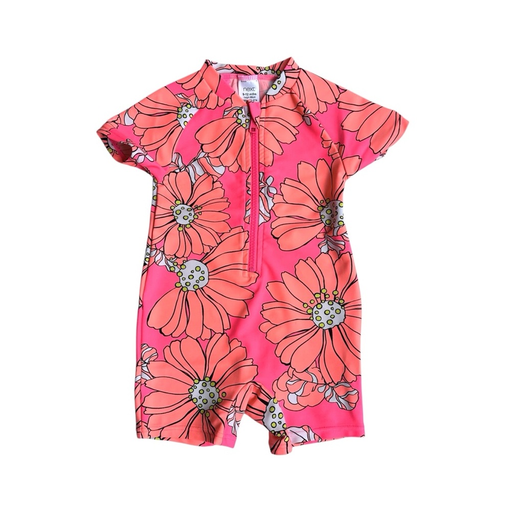 Next (UK) Floral One Piece Rashguard Size 9-12 Months